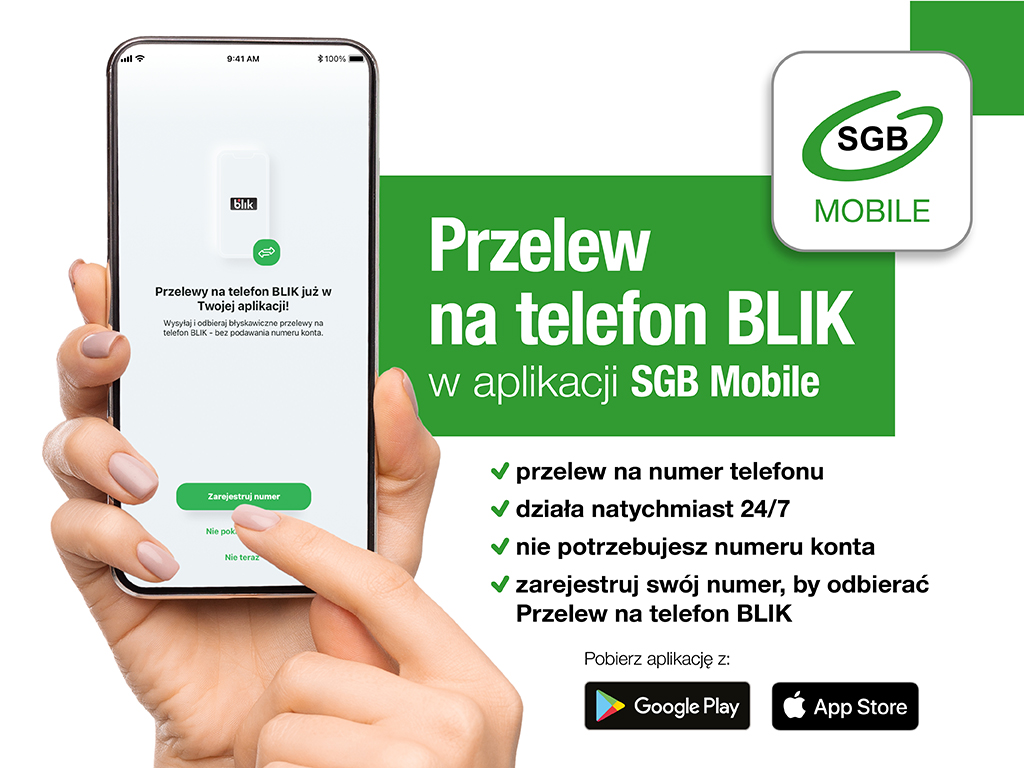 Przelew na telefon BLIK w aplikacji SGB Mobile