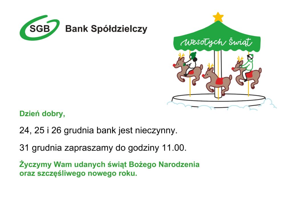 Baner wesołych świąt